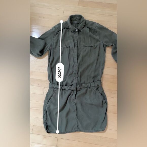 Etienne Marcel Denim EM7103 Tunic Dress in Military Green L NWOT - Picture 6 of 15